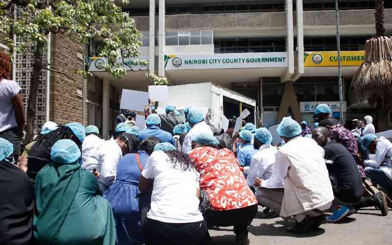 Nairobi clinicians protest against Sakaja administration over poor treatment